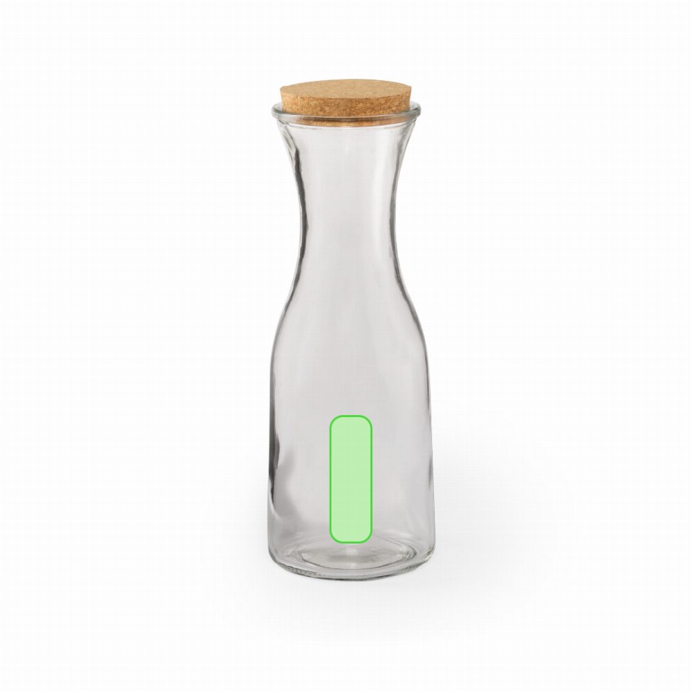 Branding diagram for Glass drinking bottle Lonpel – Front