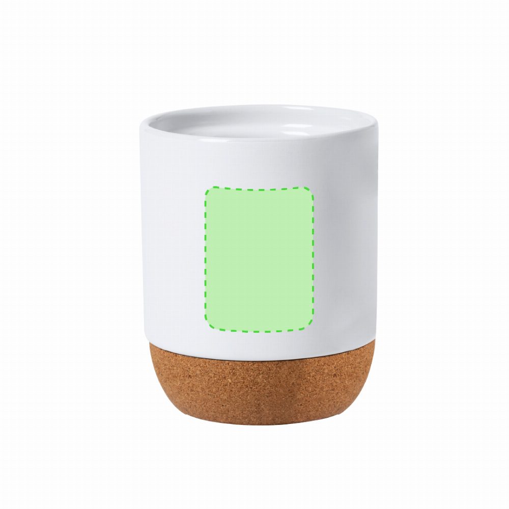 Branding diagram for Ceramic cup 420 ml Bokun – Front
