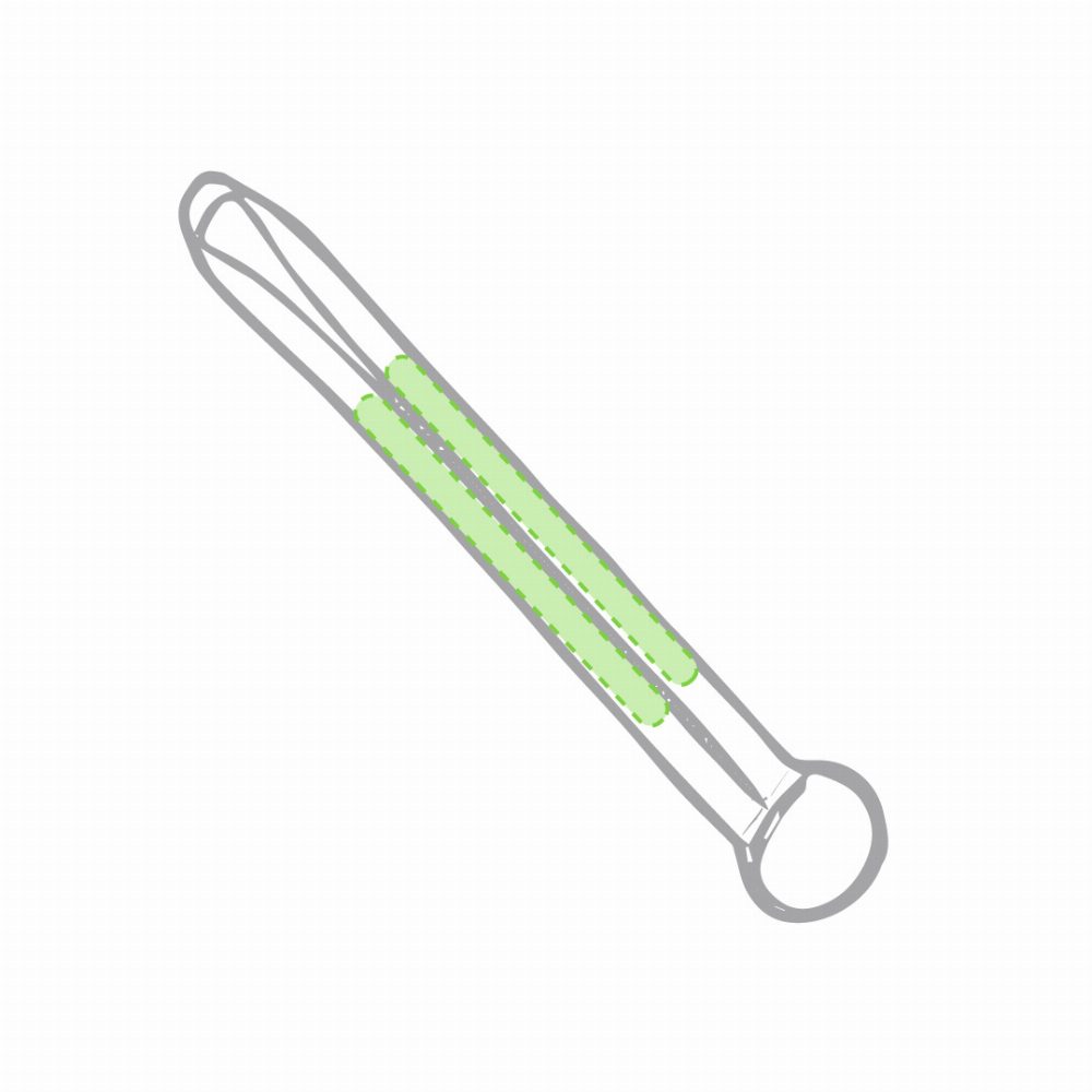 Branding diagram for Beverage holder keystring Frinly – Page 1 within the two stripes