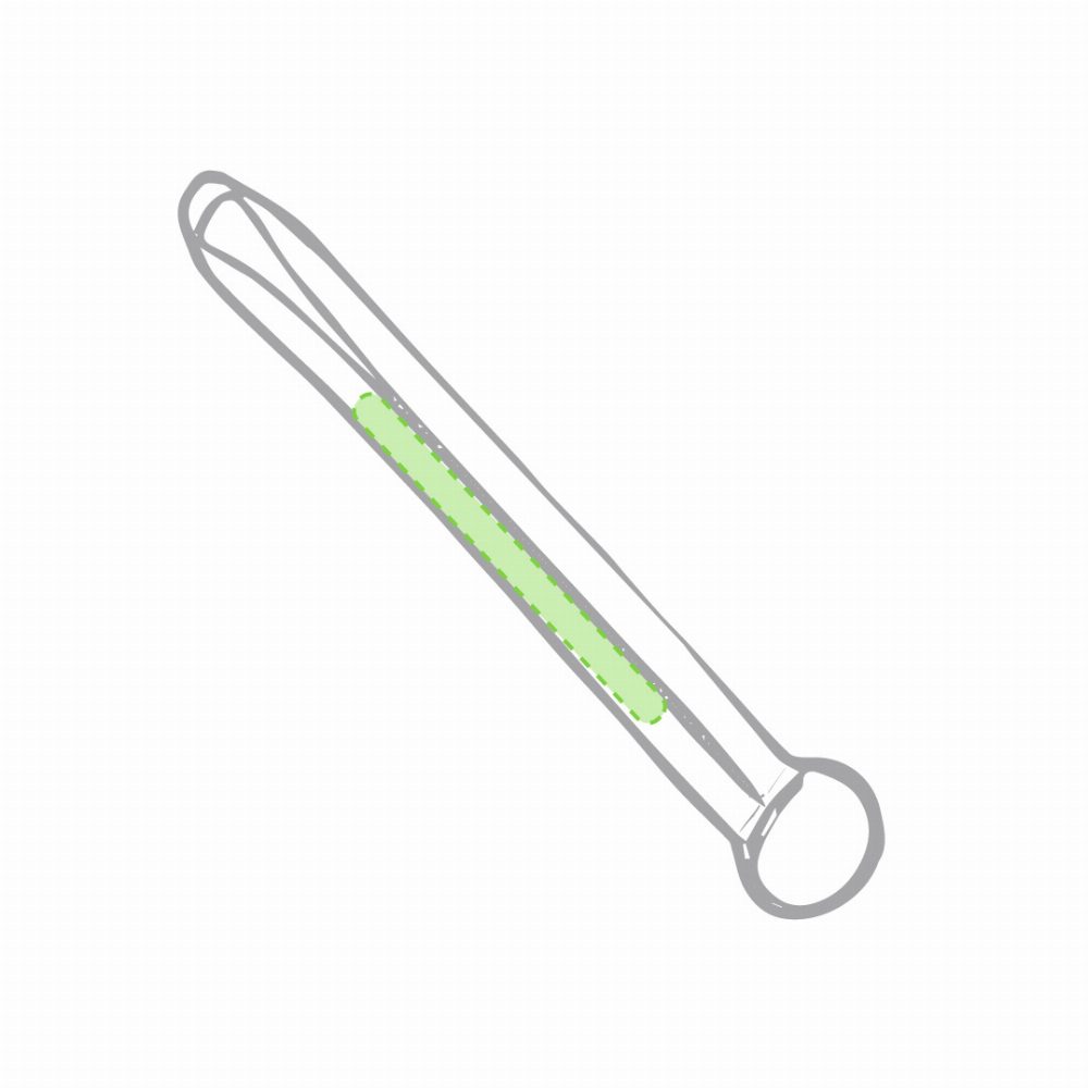 Branding diagram for Beverage holder keystring Frinly – On the outer strip