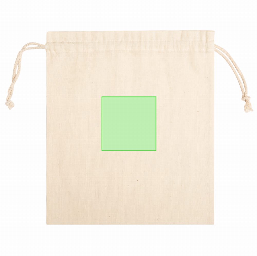 Branding diagram for Cord draw bags of cotton Jardix – Central marking surface