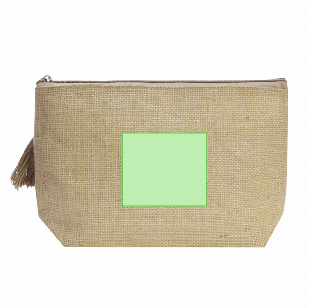 Branding diagram for Cosmetic bag of jute Lindak – Side B, central