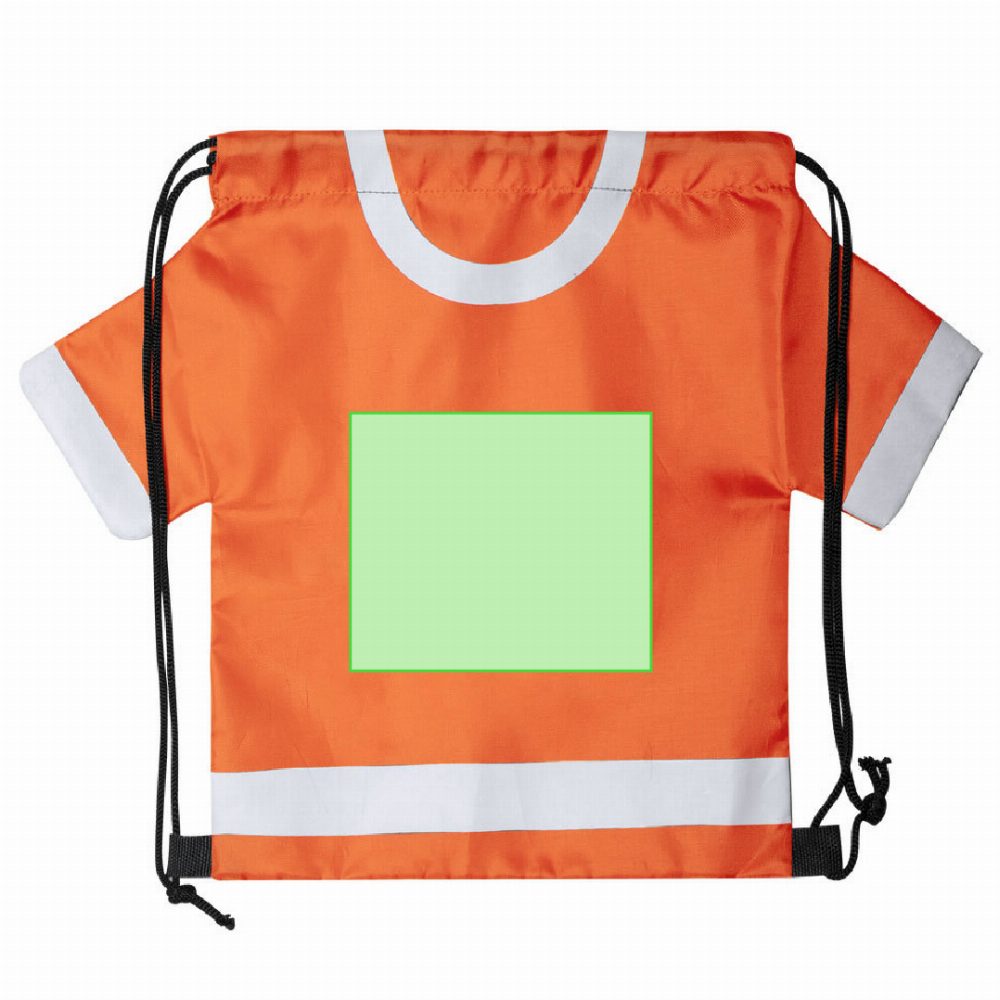 Branding diagram for Drawstring bag Paxer – Concentrates on main area