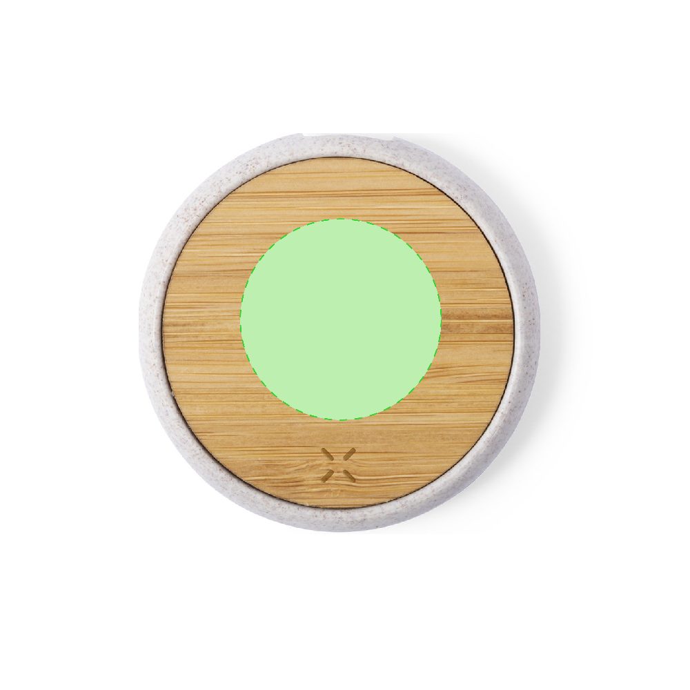 Branding diagram for Wheat straw wireless charging station, 10 W Fiore – Concentrates on Face A