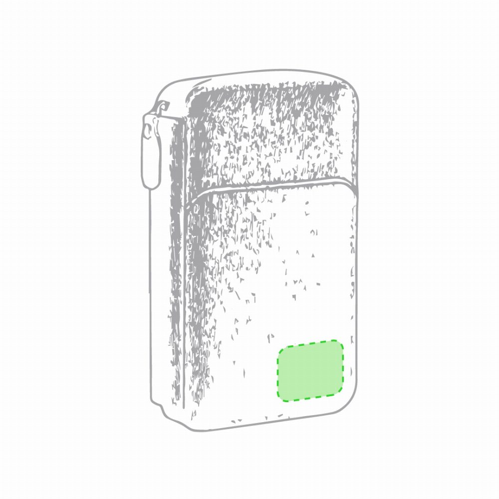Branding diagram for UV cleaning bag Boxny – At the bottom of the cap