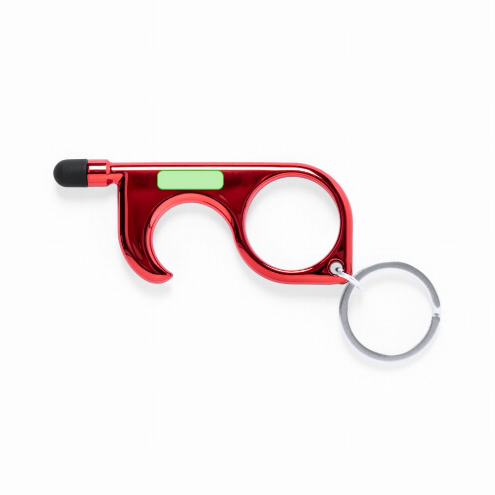 Branding diagram for Hygiene door opener key rings Cimak – Side A, central