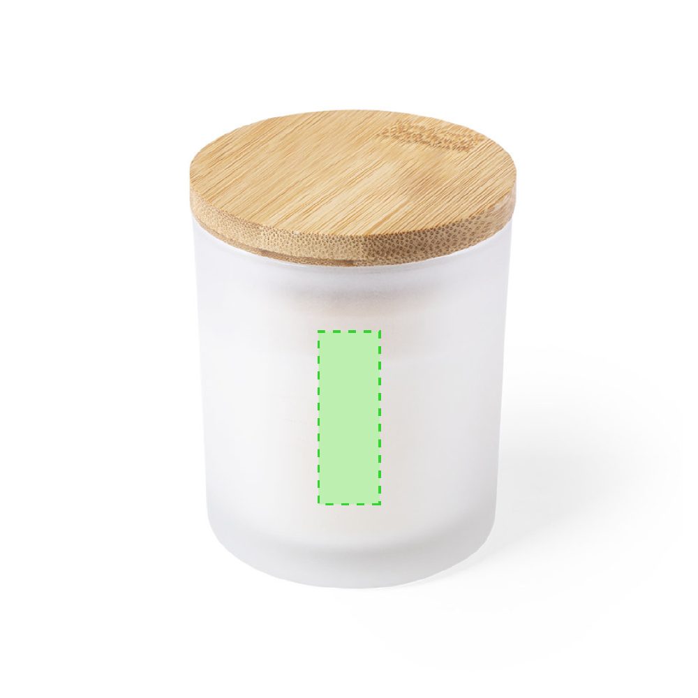 Branding diagram for Glass scented candle Trivak – In the body of the candle