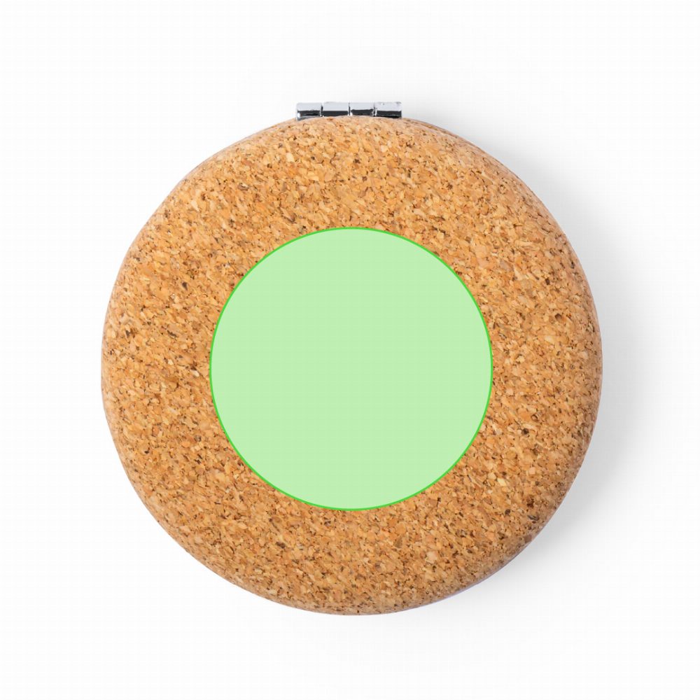Branding diagram for Cork pocket mirrors Alunax – lid, central