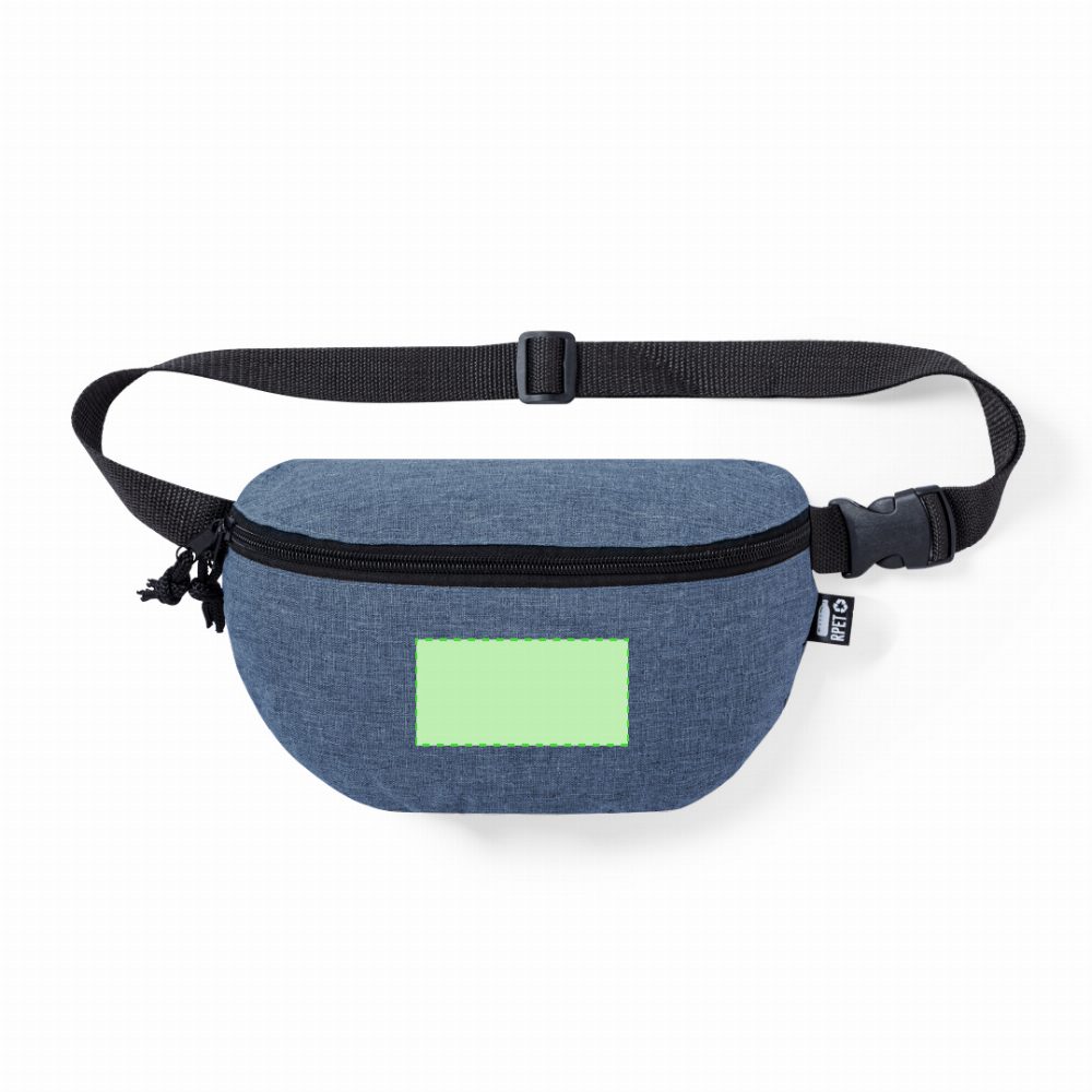 Branding diagram for Belly bag made of RPET Parks – Pocket centered