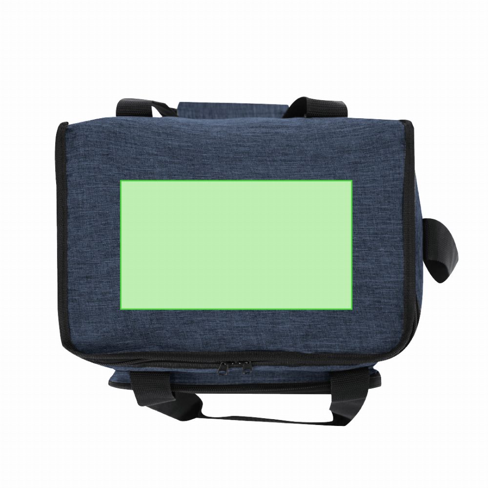 Branding diagram for Cooling bag made of RPET Botum – lid, central