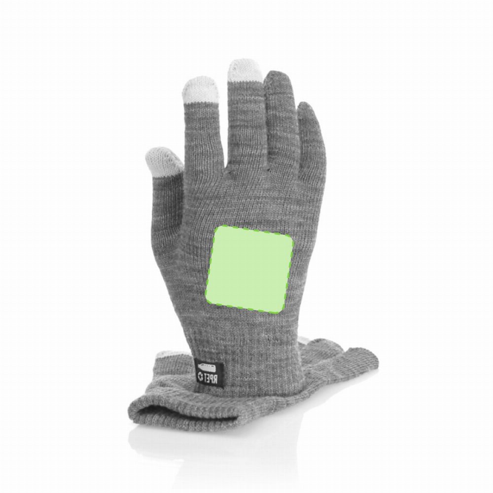 Druckskizze für Touchscreen Handschuhe aus RPET Despil – Rechter Handschuh