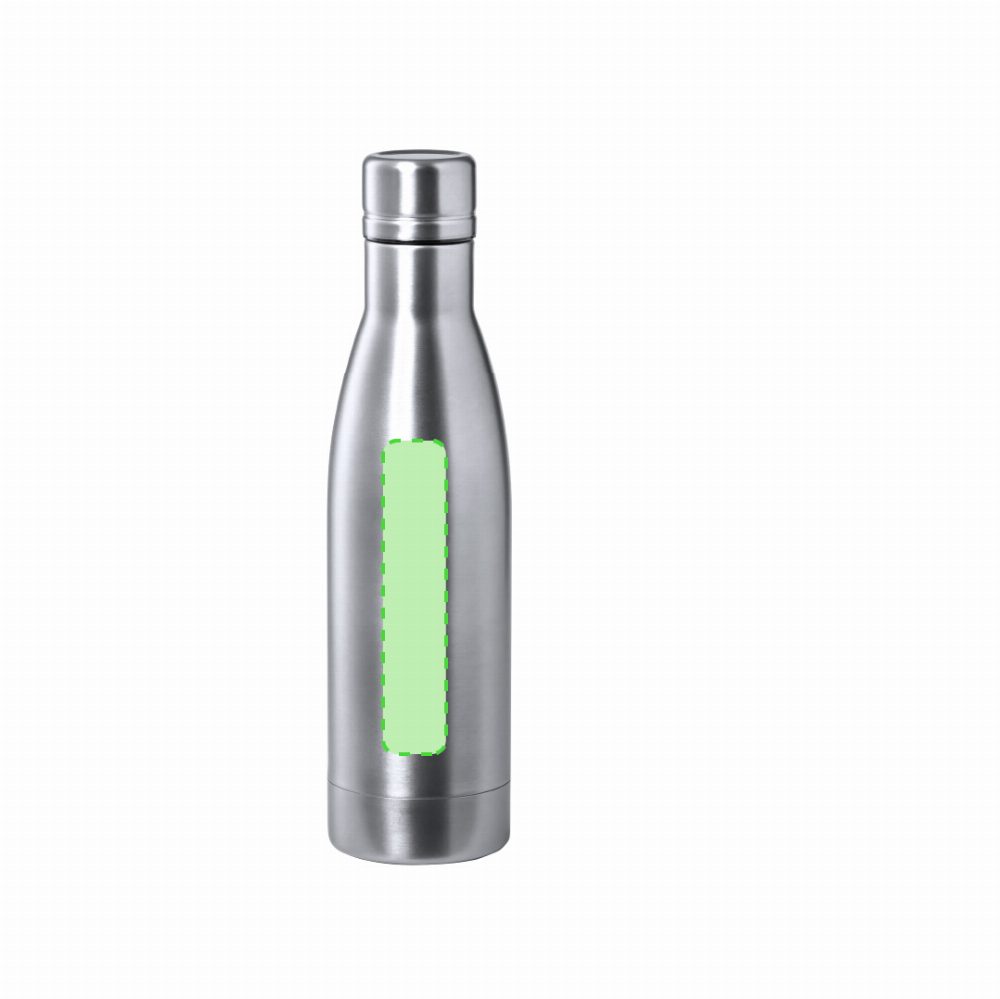 Branding diagram for Stainless steel thermal bottle, 500 ml Kungel – Lateral area