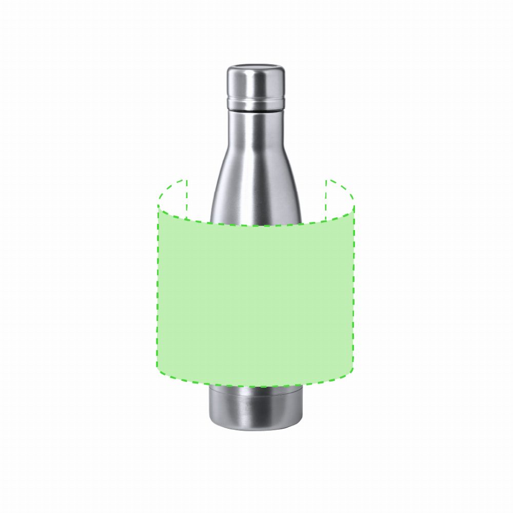 Branding diagram for Stainless steel thermal bottle, 500 ml Kungel – Around the body