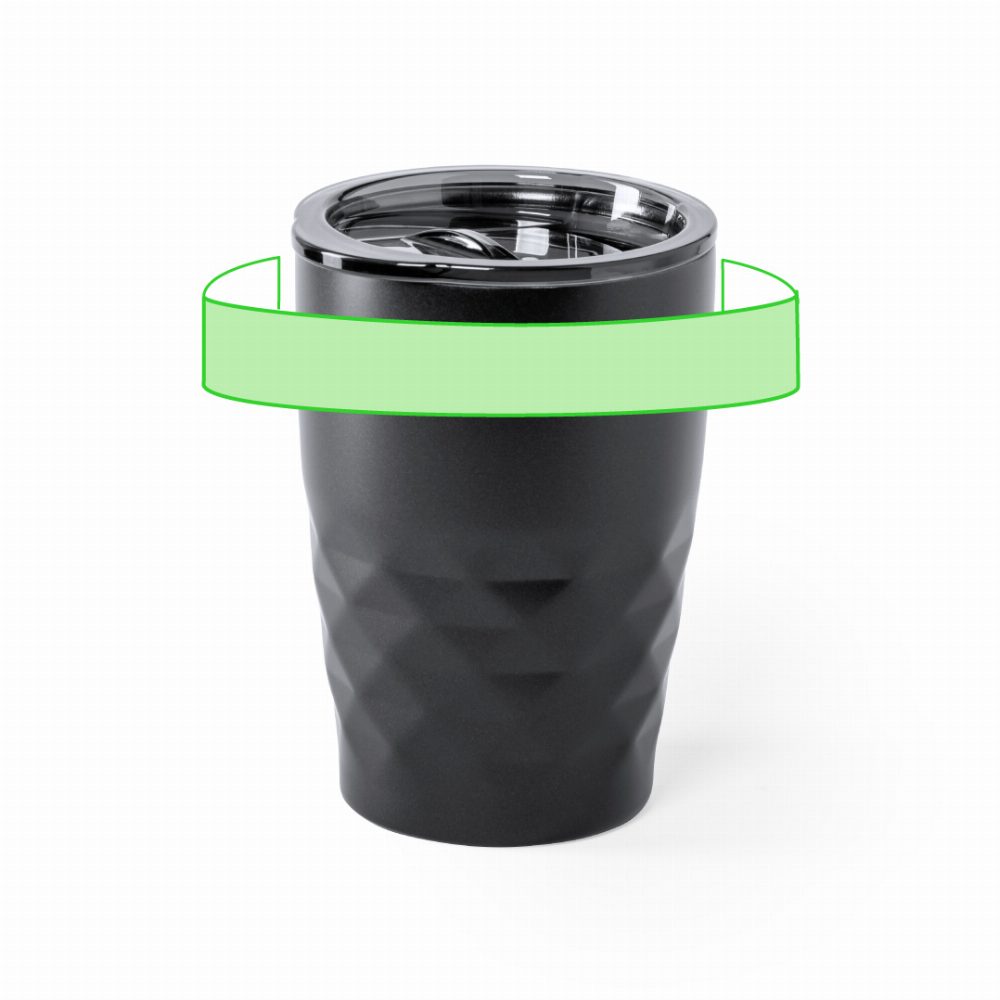 Branding diagram for Stainless steel thermal beakers, 350 ml Blur – Smooth upper part of the vessel