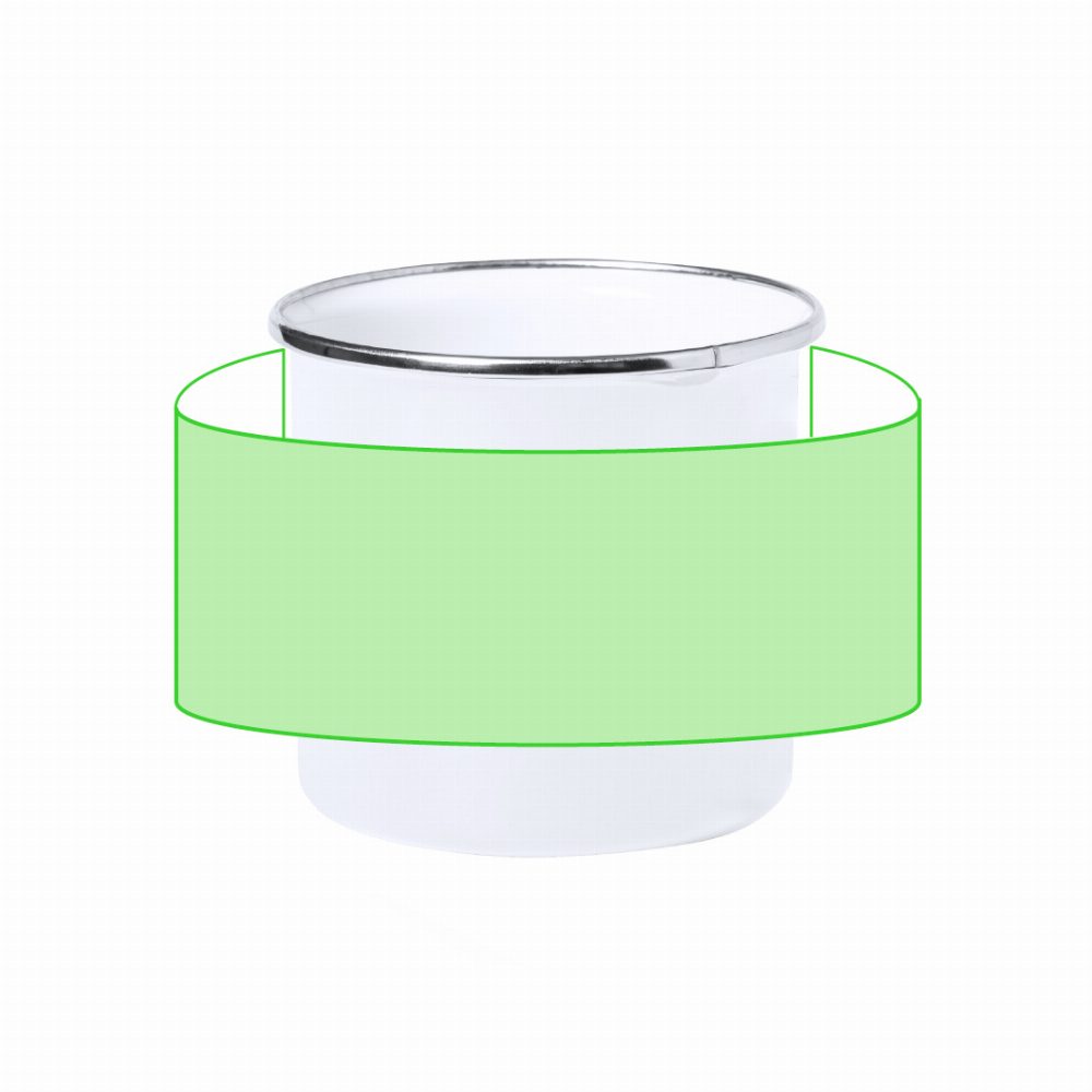 Branding diagram for Stainless steel cup 380 ml Kirpal – Around the Cup