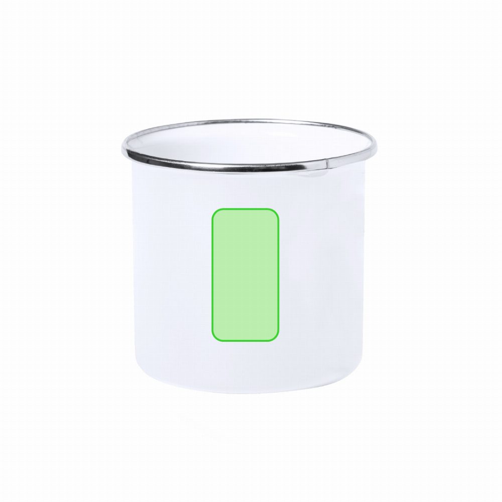 Branding diagram for Stainless steel cup 380 ml Kirpal – Front