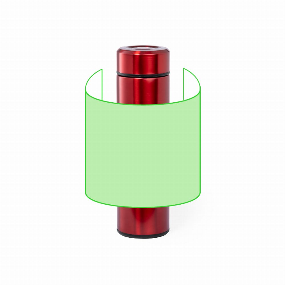 Druckskizze für Thermoflasche aus Edelstahl, 470 ml Plusek – rund um den Körper