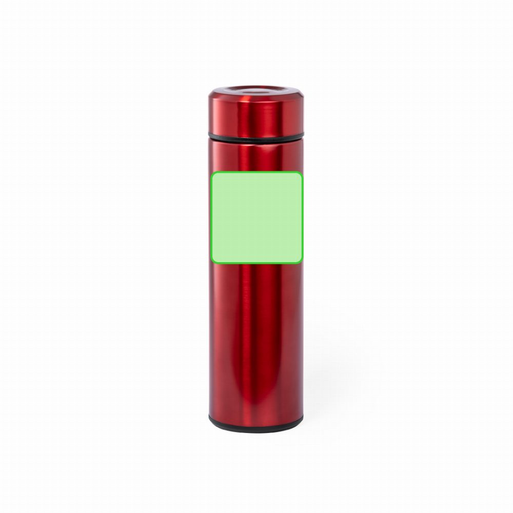 Druckskizze für Thermoflasche aus Edelstahl, 470 ml Plusek – Vorderseite