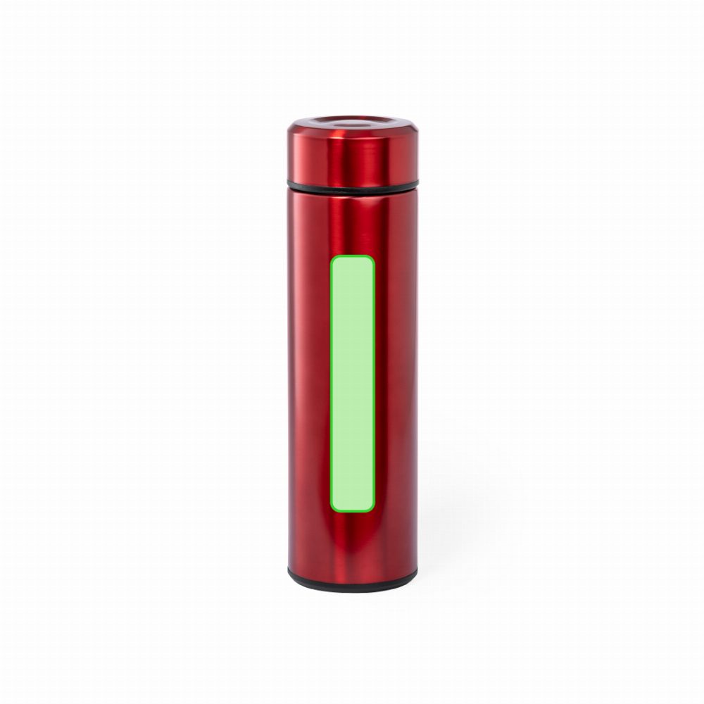 Druckskizze für Thermoflasche aus Edelstahl, 470 ml Plusek – Vorderseite