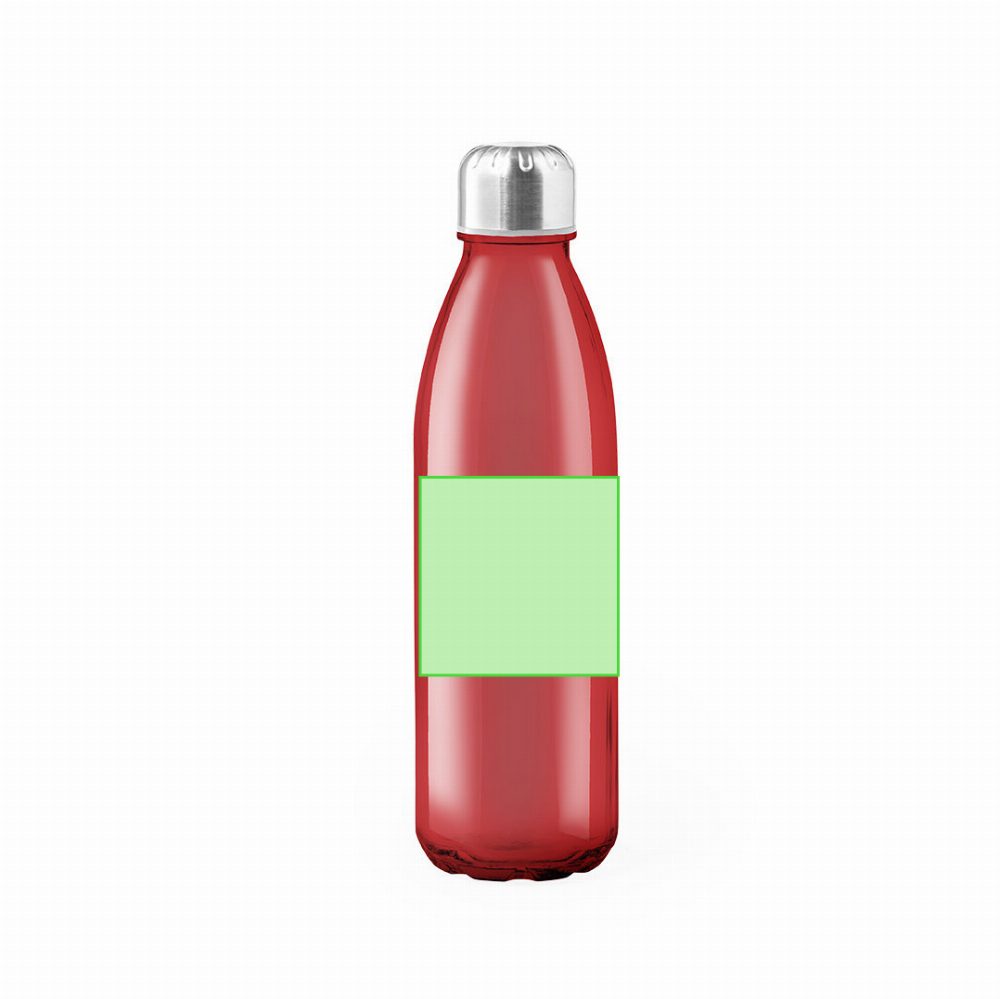 Branding diagram for Glass drinking bottle, 650 ml Sunsox – Front