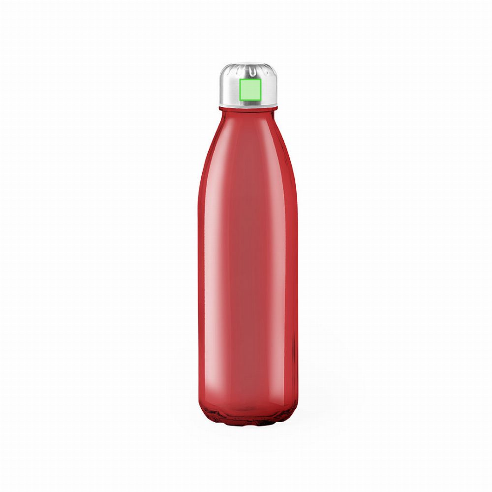 Druckskizze für Trinkflasche aus Glas, 650 ml Sunsox – seitlich am Verschluss