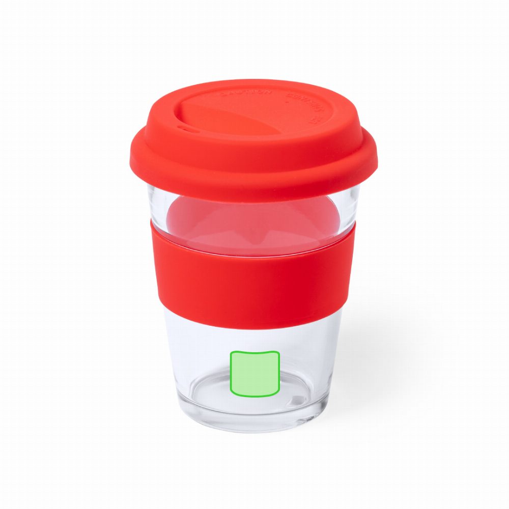 Branding diagram for Glass drinking cups, 350 ml Durnox – Lower glass area
