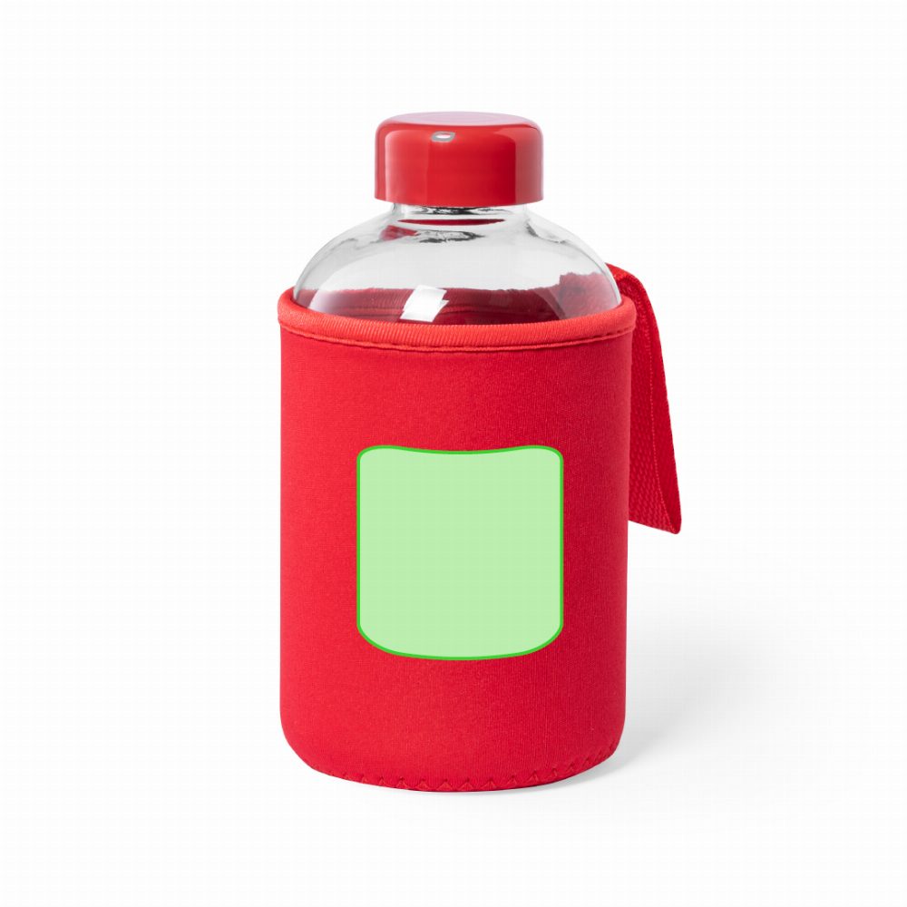 Branding diagram for Glass drinking bottle, 600 ml Flaber – In the case of: