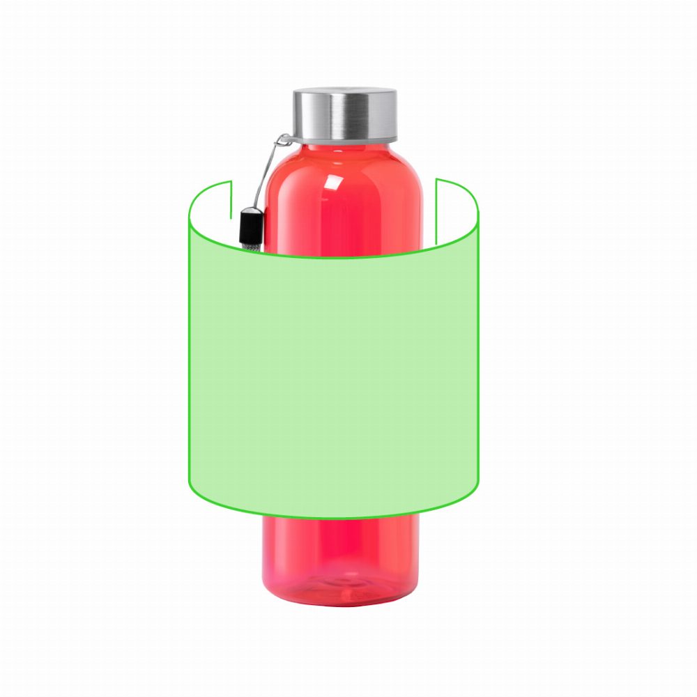 Druckskizze für Trinkflasche aus RPET, 600 ml Lecit – rund um den Körper