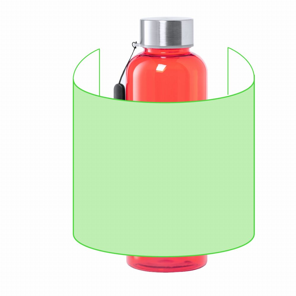 Druckskizze für Trinkflasche aus Tritan, 500 ml Rizbo – rund um den Körper