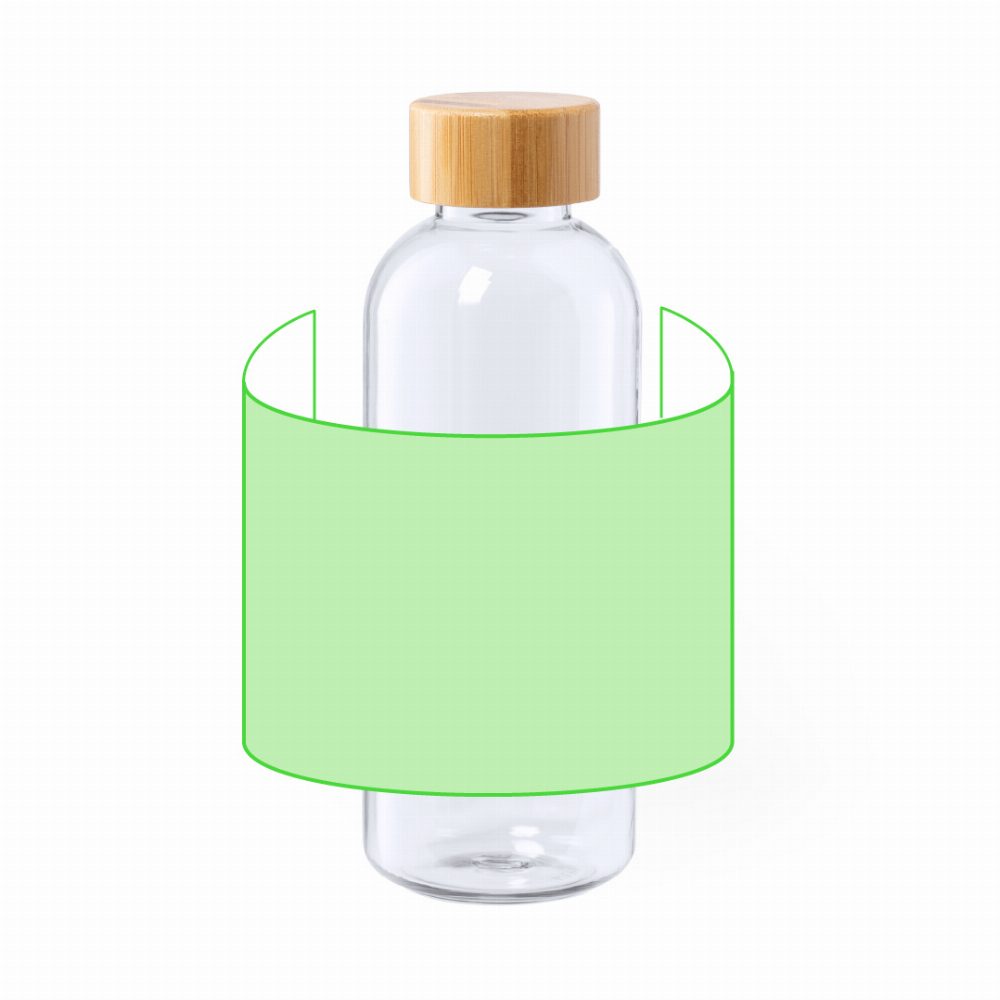 Branding diagram for Drinking bottle of RPET, 600 ml Solarix – Around the body