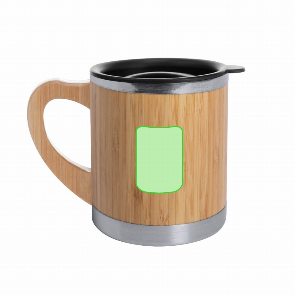Druckskizze für Thermotasse aus Bambus, 300 ml Vanatin – Auf Seite B