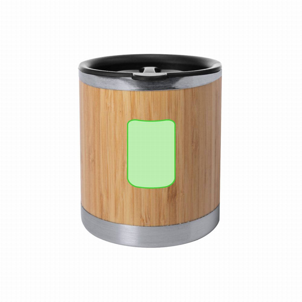 Druckskizze für Thermotasse aus Bambus, 300 ml Vanatin – Vorderseite