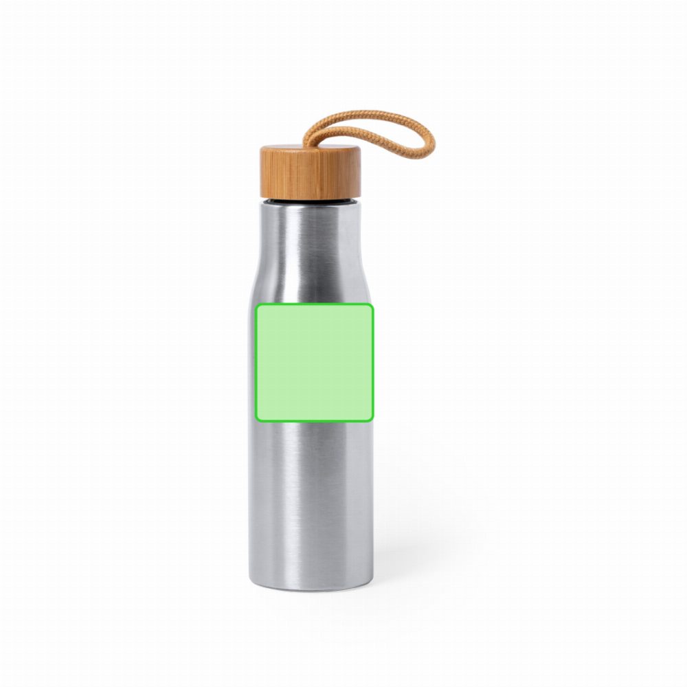 Branding diagram for Stainless steel drinking bottle, 550 ml Dropun – Front