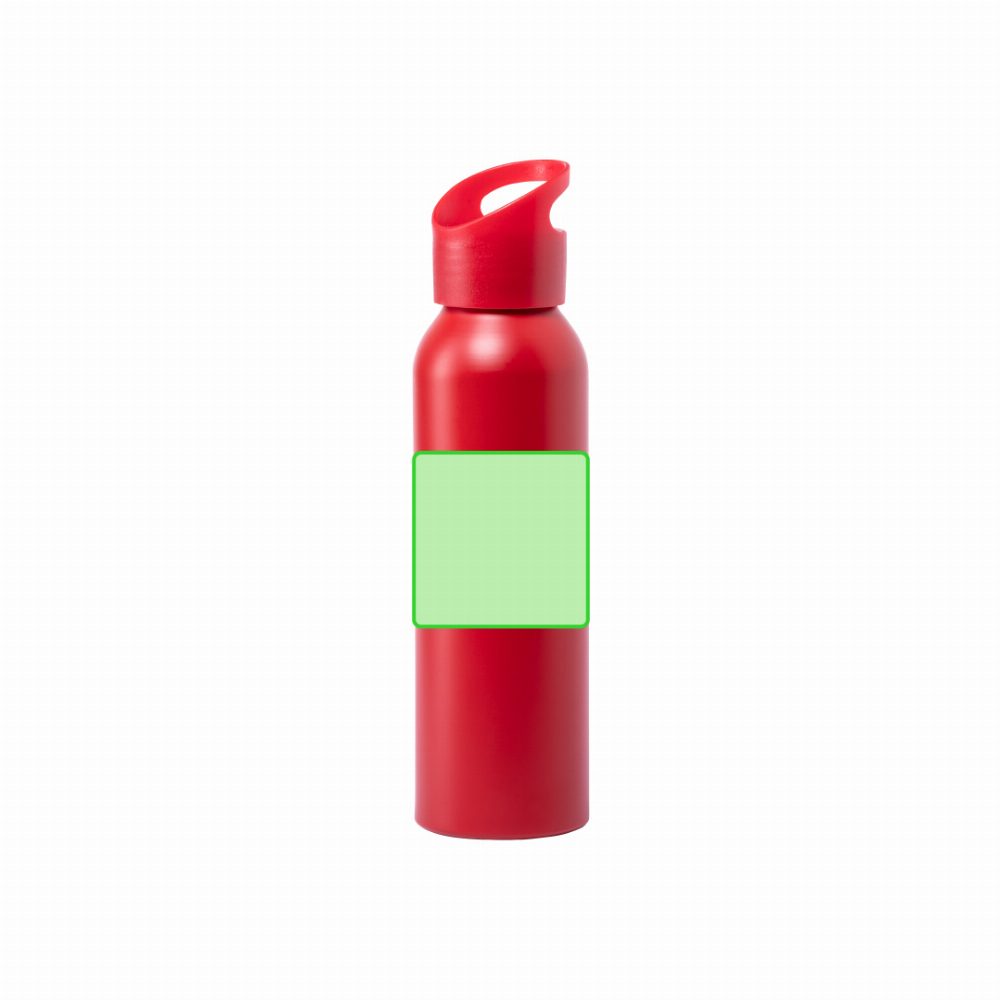 Branding diagram for aluminium drinking bottle 600 ml Runtex – Front