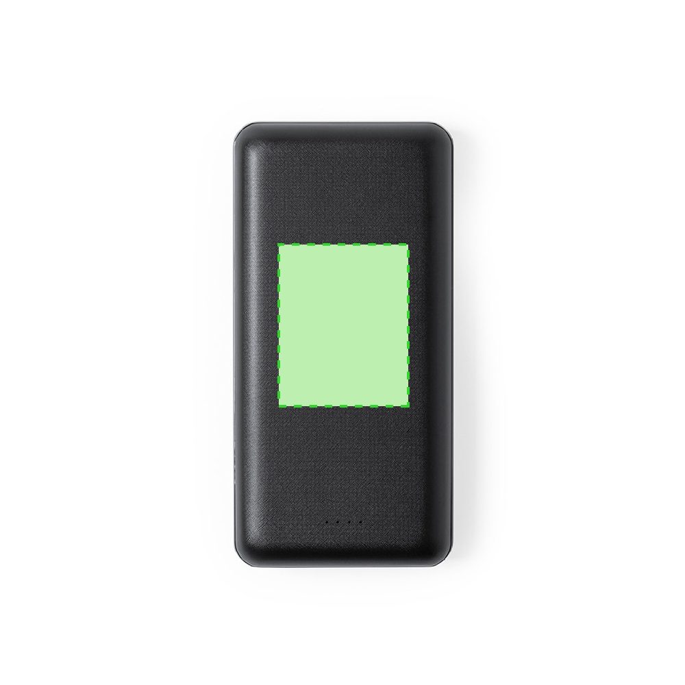 Branding diagram for Powerbank 20,000 mAh Kiubert – Central marking surface