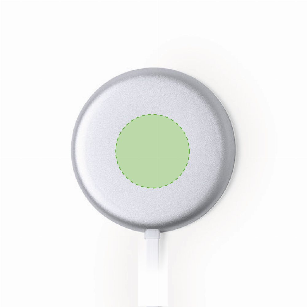 Druckskizze für Kabellose Ladestation aus Aluminium, 10 W Makensy – mittige Markierungsfläche
