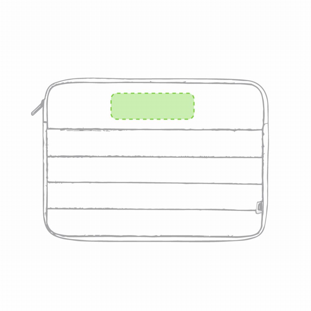 Branding diagram for Laptop bag made of RPET, 15 inches Krayon – An upper surface part