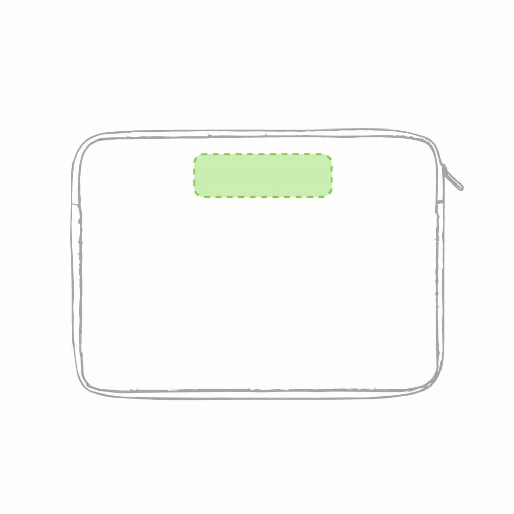 Branding diagram for Laptop bag made of RPET, 15 inches Krayon – Part B Topside
