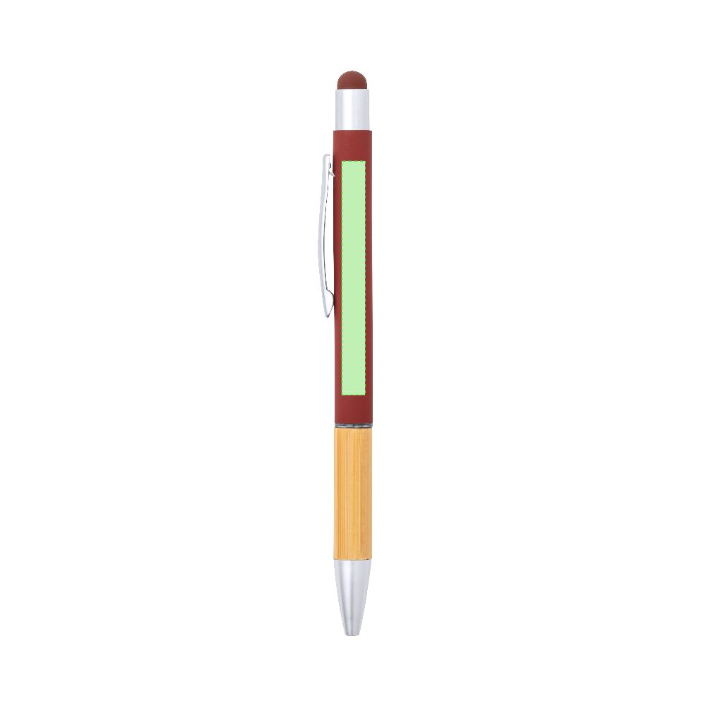 Branding diagram for Ballpoint pens of bamboo, with printing mechanism Zabox – Area 1