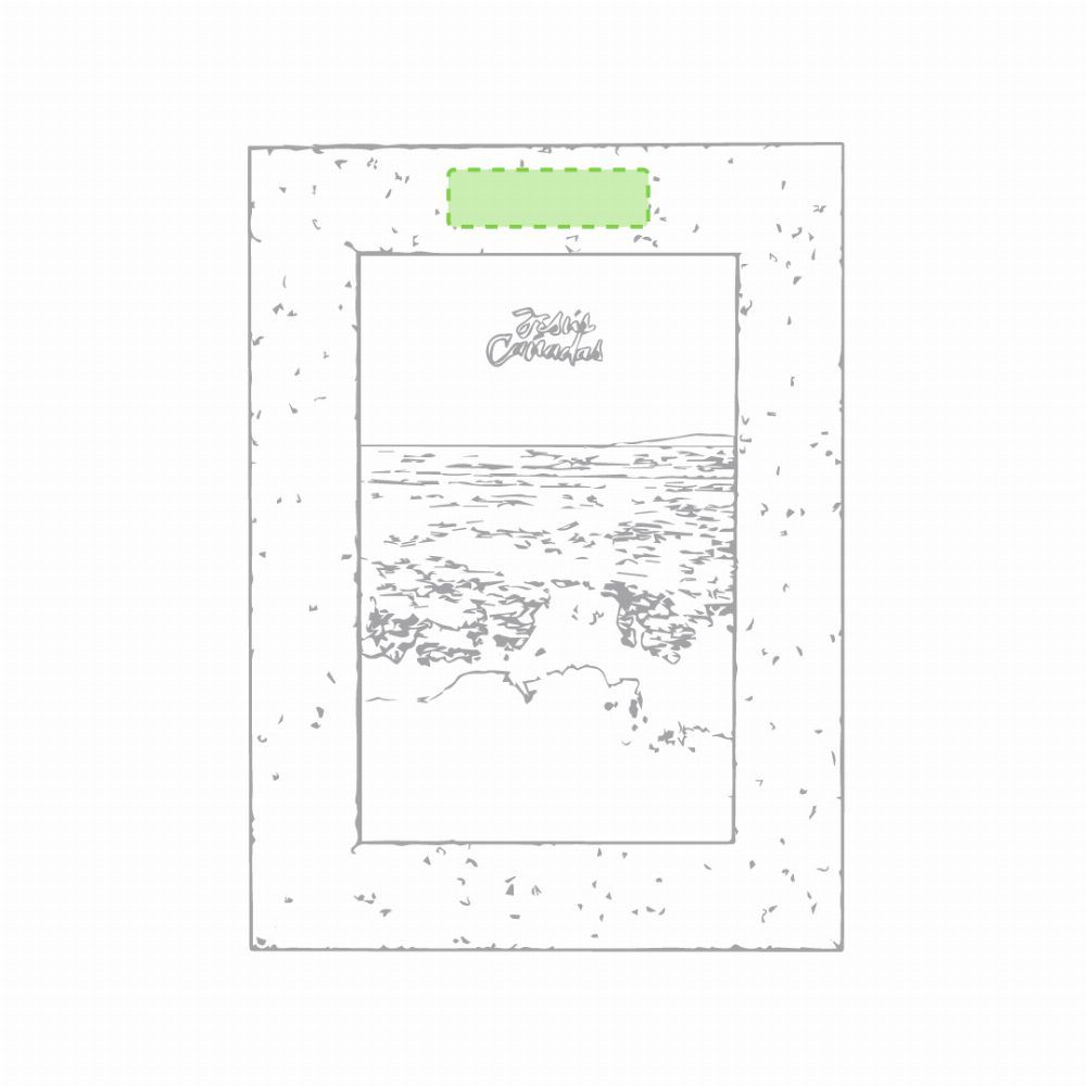 Branding diagram for Cork picture frames Tapex – Frame side 1