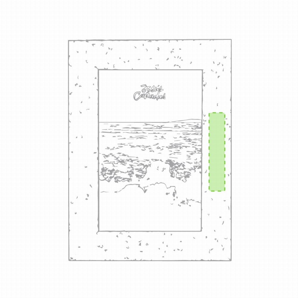 Branding diagram for Cork picture frames Tapex – Frame side 2
