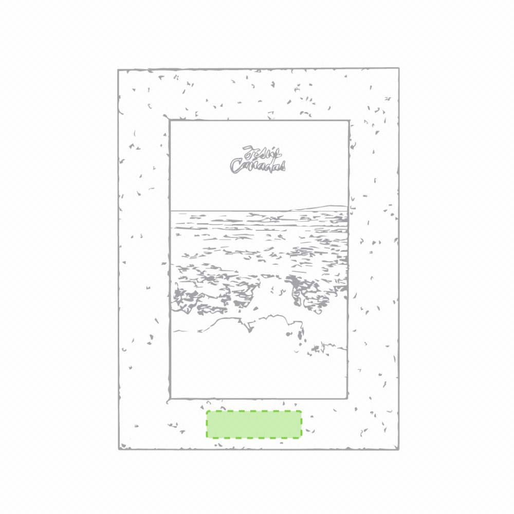 Branding diagram for Cork picture frames Tapex – Frame side 3