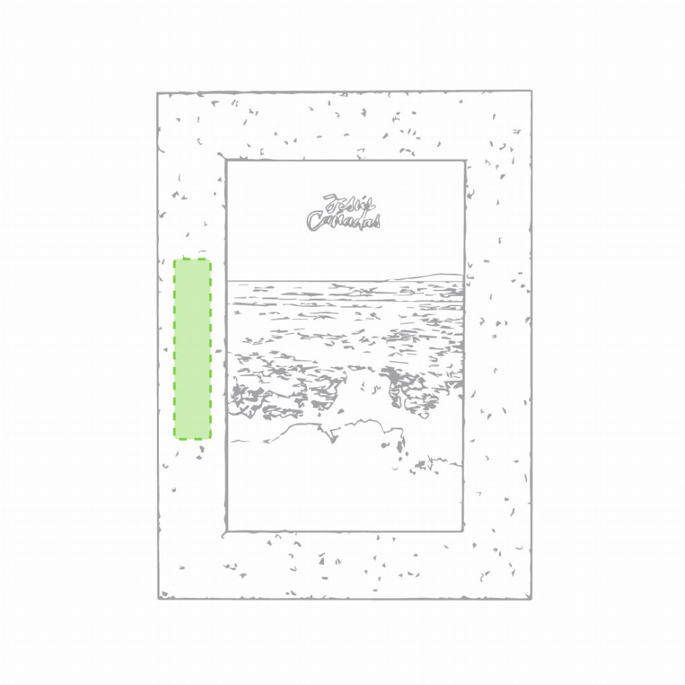 Branding diagram for Cork picture frames Tapex – Frame side 4
