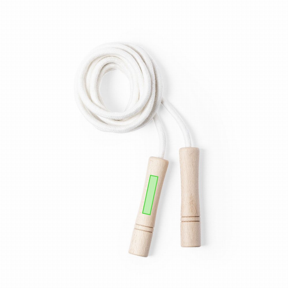 Branding diagram for Wooden jumping rope Panky – On the right handle