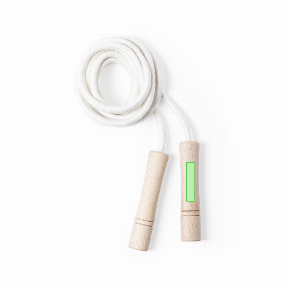 Branding diagram for Wooden jumping rope Panky – In the left hand grip