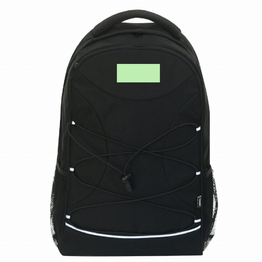 Branding diagram for Laptop rucksack from RPET, 15 inches Berny – In the front tip