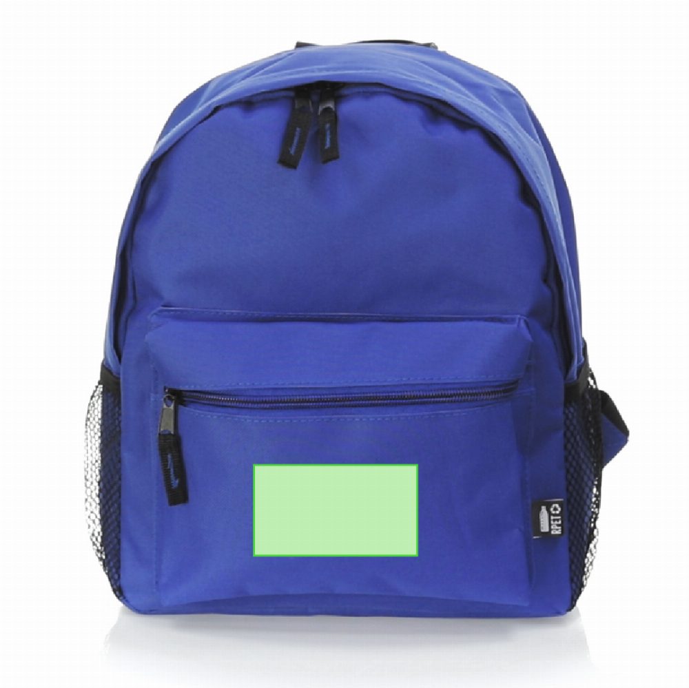 Branding diagram for Backpack from RPET Maggie – Pocket centered