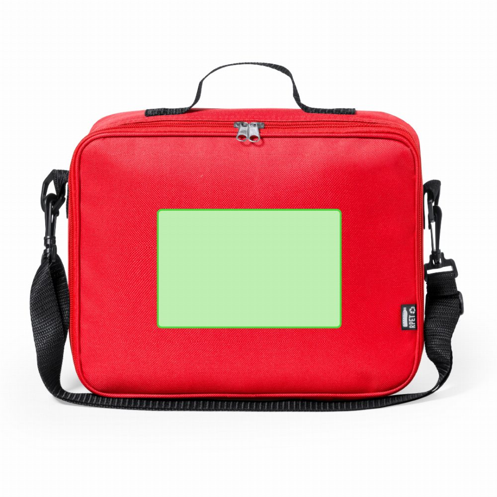 Branding diagram for Cooling bag made of RPET Aitanax – Central marking surface