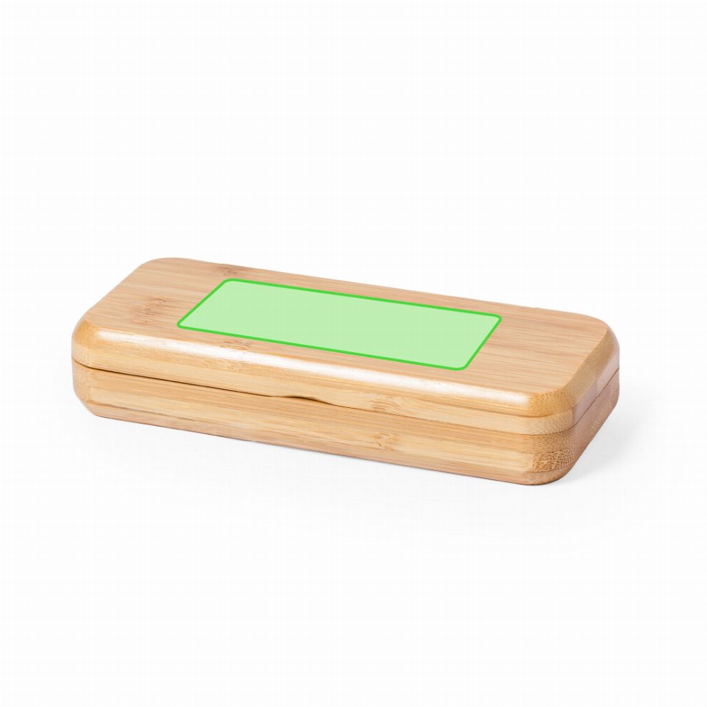 Branding diagram for Bamboo bottle opener corkscrews Flomek – lid, central