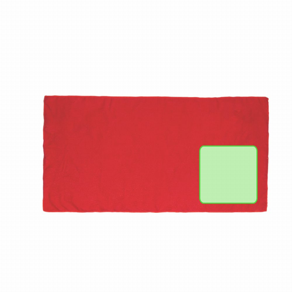 Druckskizze für Mikrofaserhandtuch Yarg – In einer Ecke des Tuches